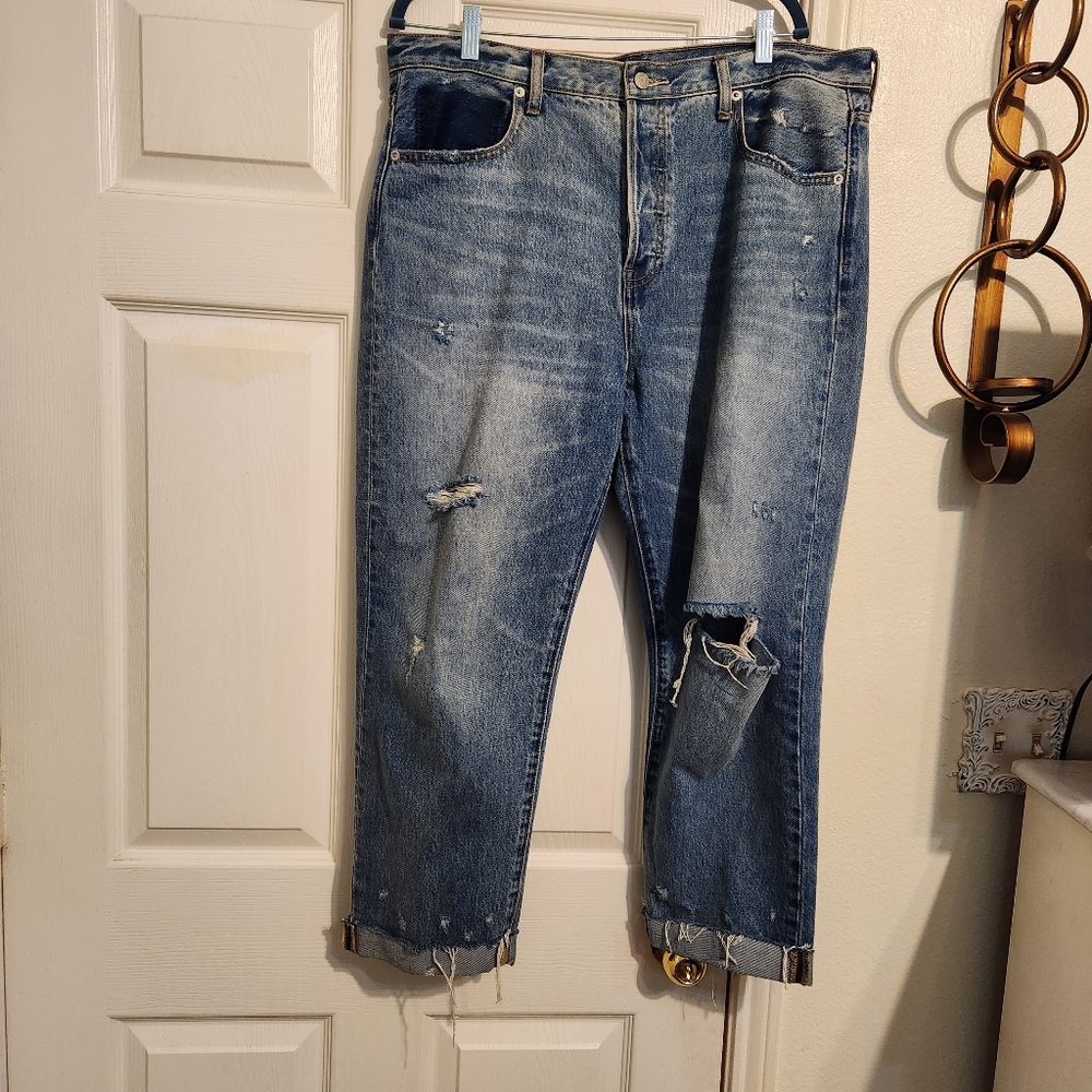 Ripped Denim Gap 1969 Boyfriend Jeans